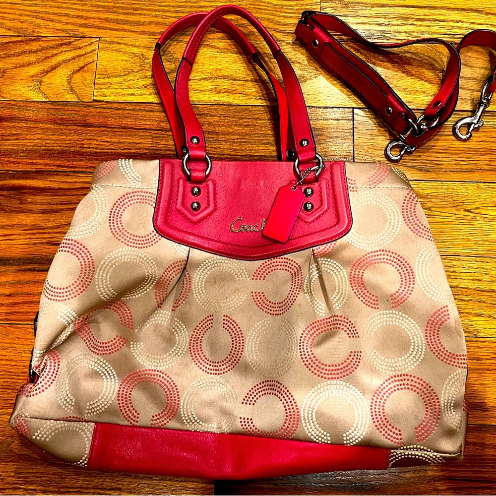 COACH Ashley satchel purse, rare color!